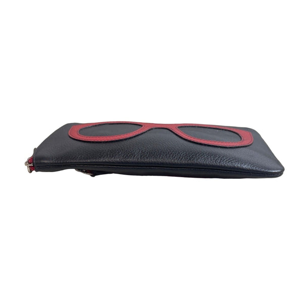 ili Women's Black And Red Eyeglasses Wallet Sz S