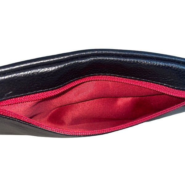 ili Women's Black And Red Eyeglasses Wallet Sz S