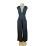 Yozy Womens Gray Sleeveless Jumpsuit Polyester Blend V-Neck Size 12/ XL - New