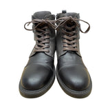 Guess Mens Black & Grey With Zipper & Lace-Up Closure Rand Combat Boots Size 12M