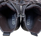 Guess Mens Black & Grey With Zipper & Lace-Up Closure Rand Combat Boots Size 12M