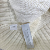 Loft White Hooded Cable Knit Cardigan Sweater With Button Front & Pockets Size S