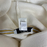 Loft White Hooded Cable Knit Cardigan Sweater With Button Front & Pockets Size S