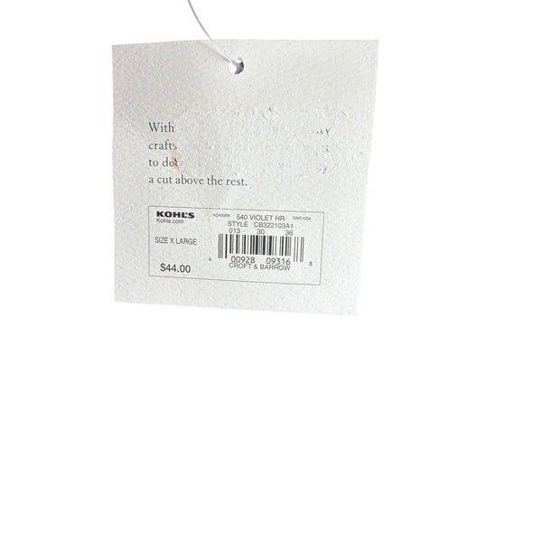 Croft & Barrow Womens Purple Knit Button-Front Cardigan Sweater XL