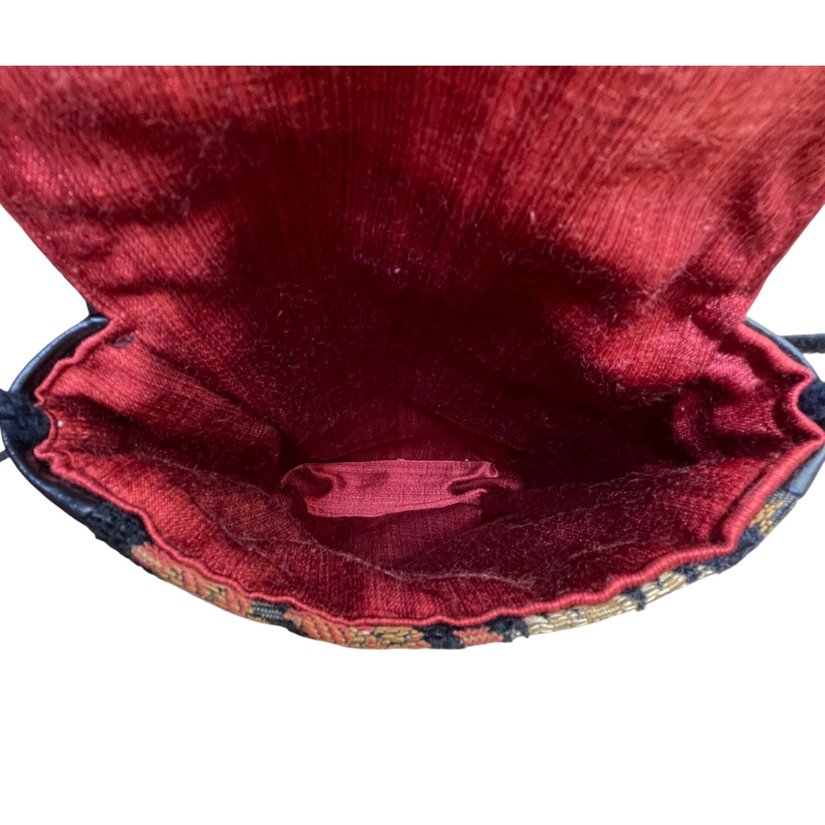 Floral Tapestry Women’s Black And Red Crossbody Shoulder Bag Multicolor Size S