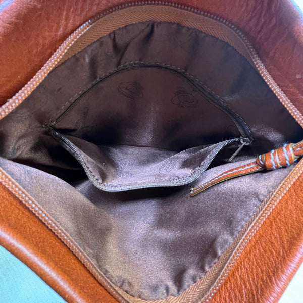 Avorio Women’s Brown Genuine Leather With Elephant Detail Crossbody Purse