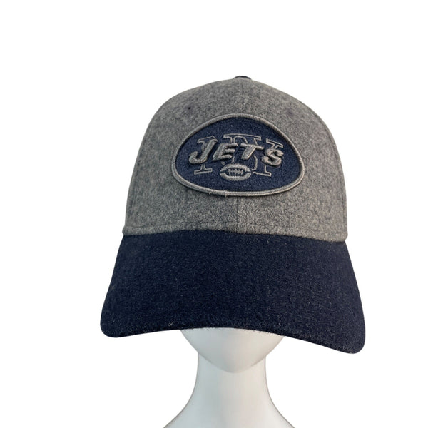 New Era EK Collection NY Jets NFL Wool Blend Baseball Cap Gray & Navy New Size S