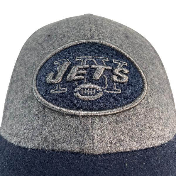 New Era EK Collection NY Jets NFL Wool Blend Baseball Cap Gray & Navy New Size S