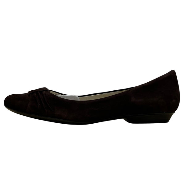 Naturalizer Women’s Ox Brown Suede Slip-On Minka N5 Comfort Flats Size 12M