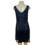 Belle by oasis Black Womens Sleeveless Beaded Cocktail Dress Chiffon Sz 8/34