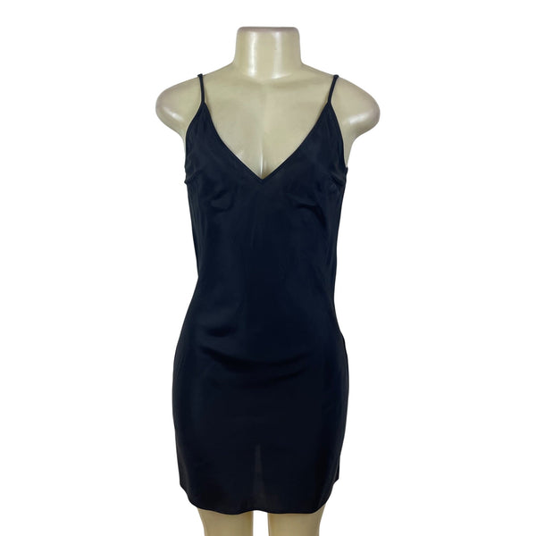 Belle by oasis Black Womens Sleeveless Beaded Cocktail Dress Chiffon Sz 8/34