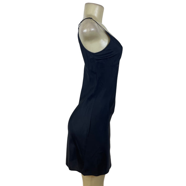 Belle by oasis Black Womens Sleeveless Beaded Cocktail Dress Chiffon Sz 8/34
