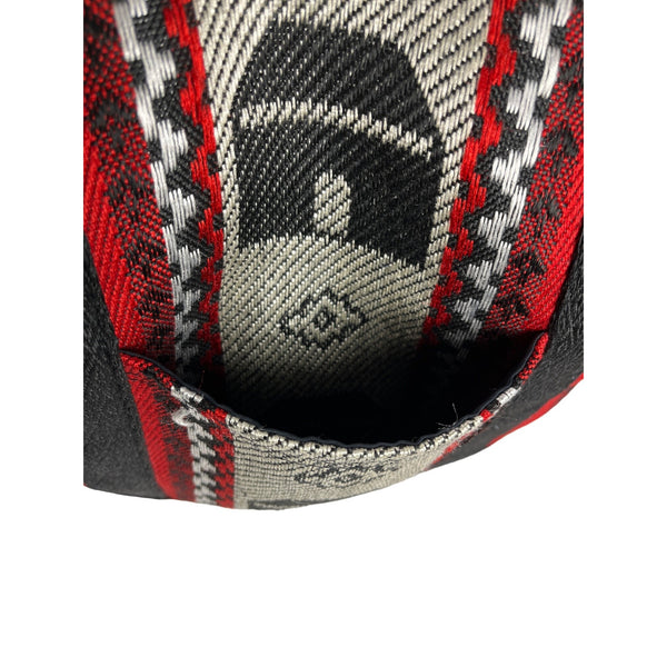 Oriental Ethnic design Handstitched Women's Red Tote Bag Sz M