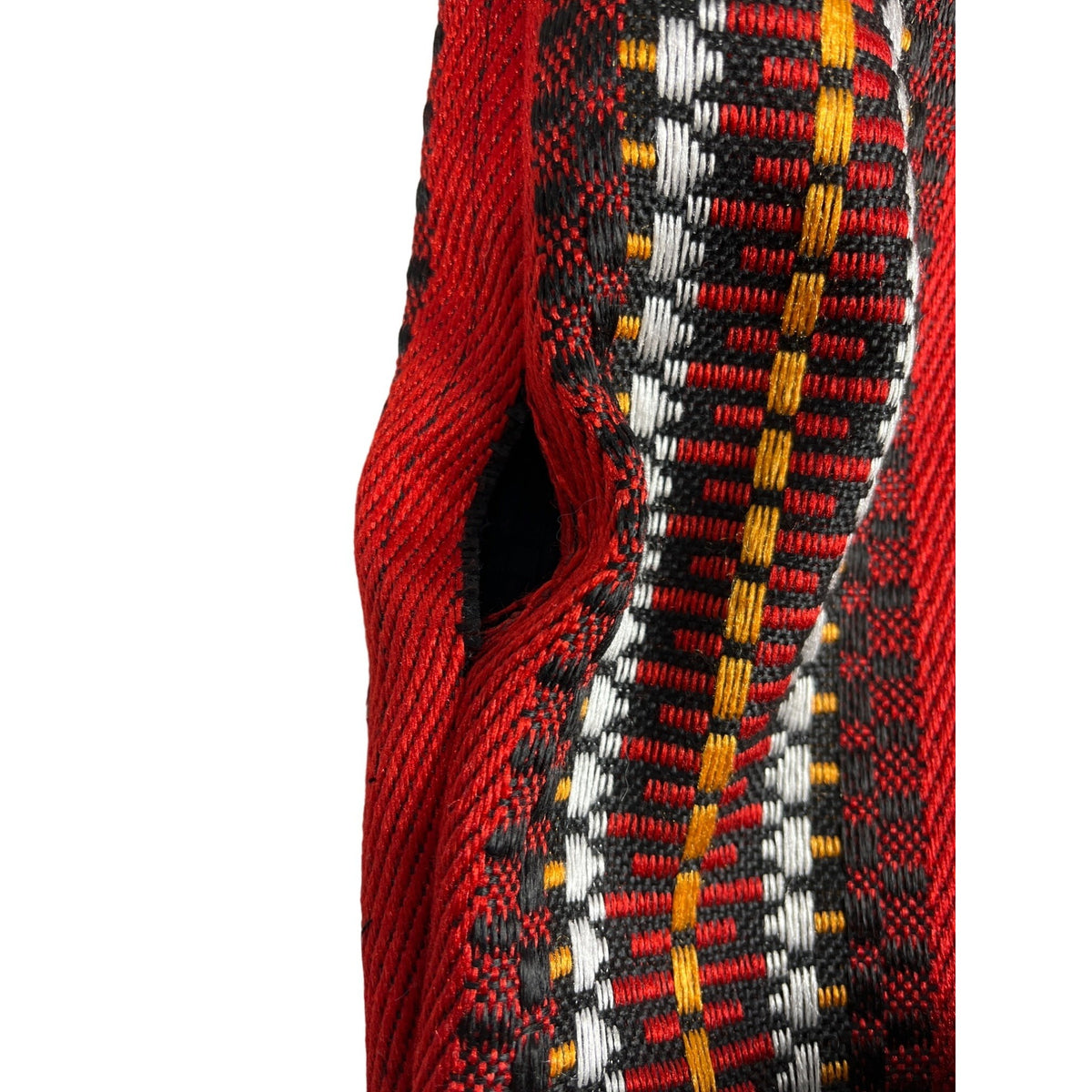 Oriental Ethnic design Handstitched Women's Red Tote Bag Sz M