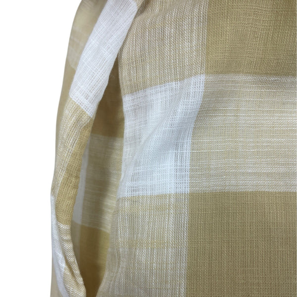 Who What Wear Yellow & White Gingham Ruffle Sleeve Dress With Waist Tie Size S