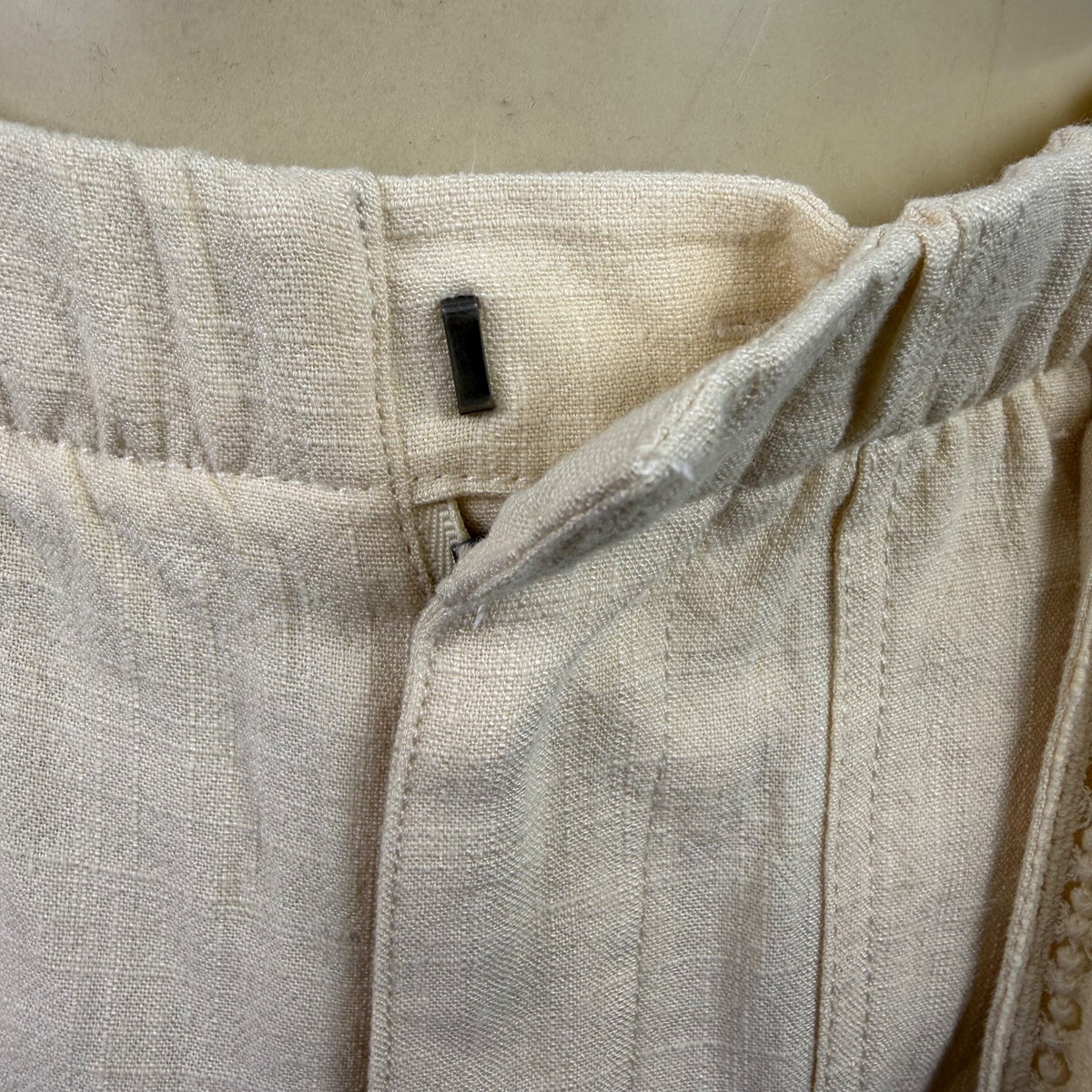 Soft Surroundings Womens Beige Rayon/Linen High-Waist Belted Shorts Size S - New