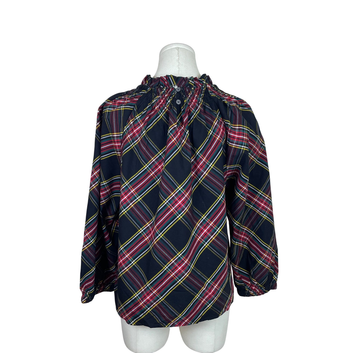 J.Crew Women’s Multicolor Plaid Cotton Blouse Size M