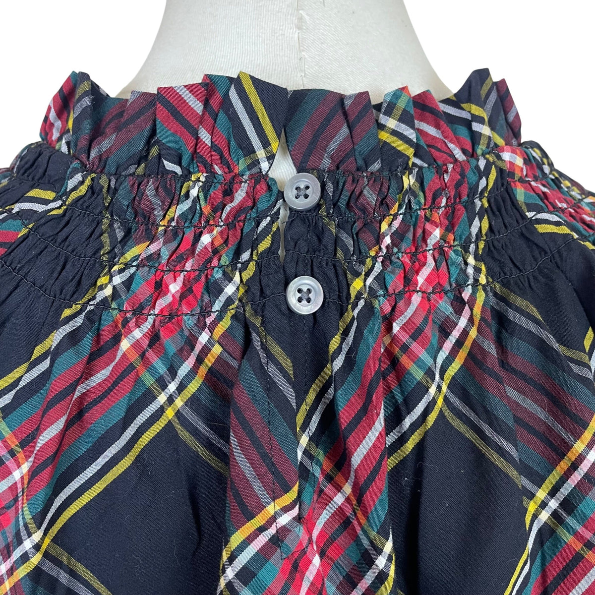 J.Crew Women’s Multicolor Plaid Cotton Blouse Size M
