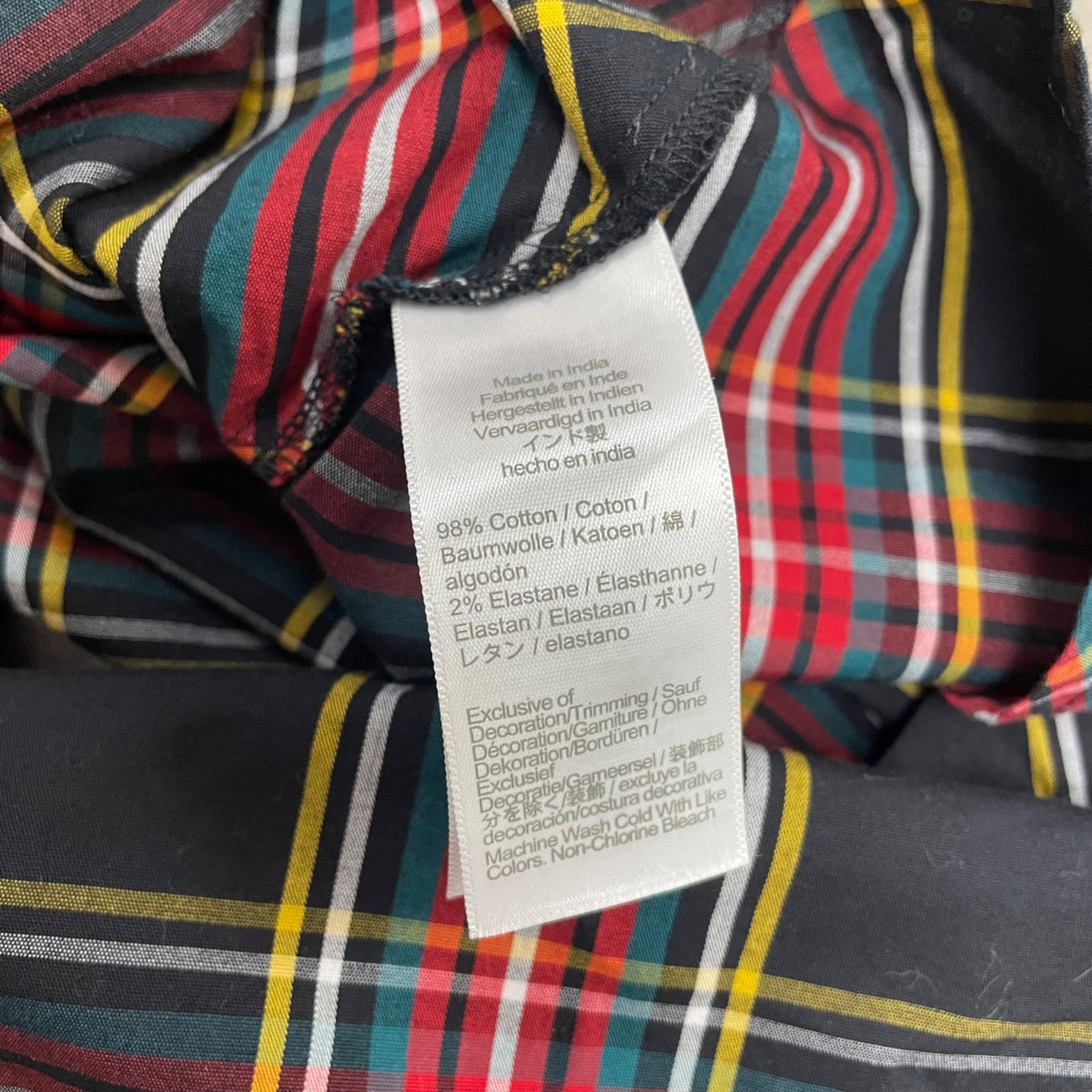 J.Crew Women’s Multicolor Plaid Cotton Blouse Size M