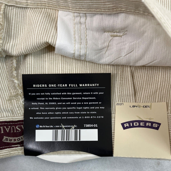 Riders By Lee Casuals Beige Pants Womens Straight-Leg Classic Fit Size 10-P- New