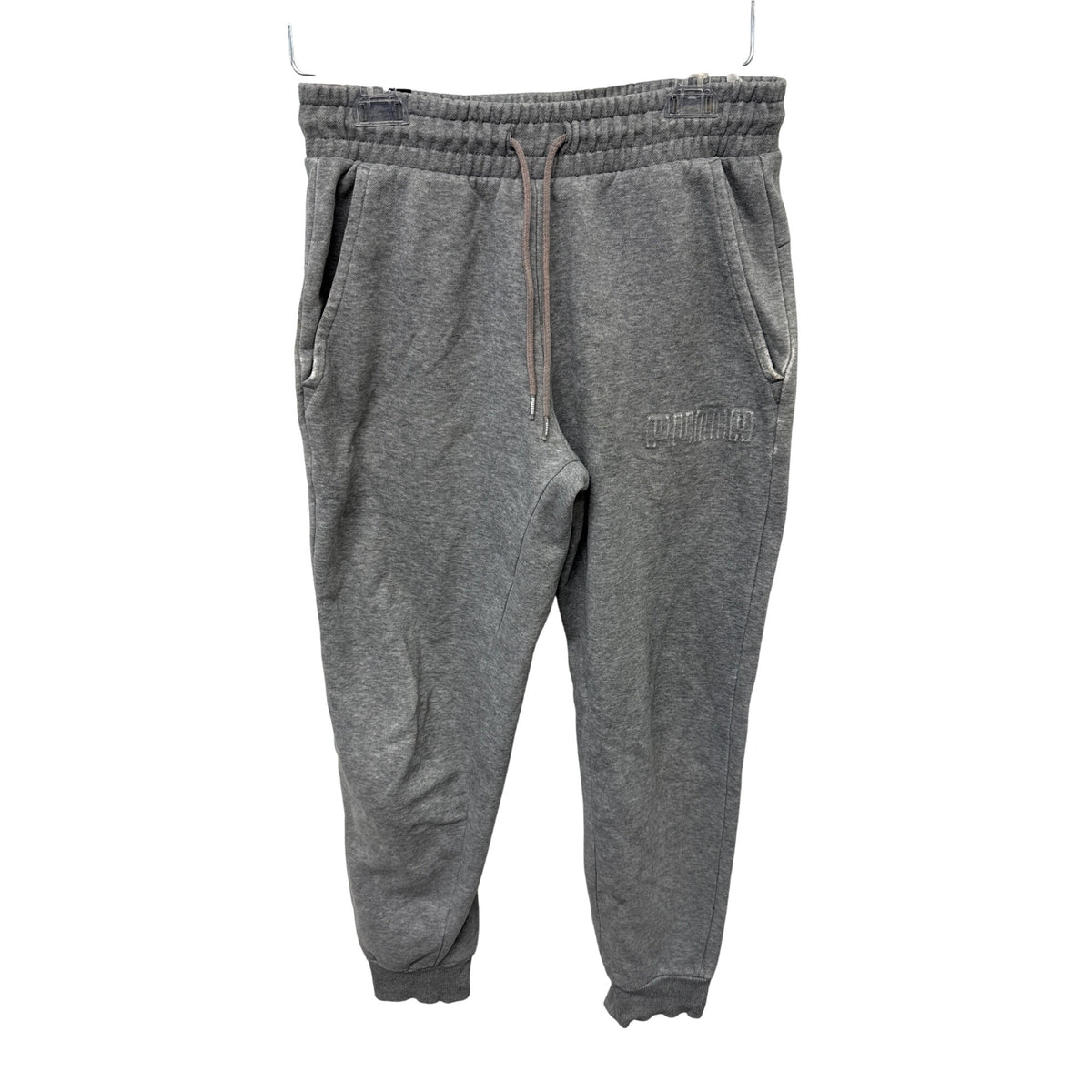 Puma Mens Gray Cotton Sweatpants Small Joggers Drawstring Waistband & Pockets