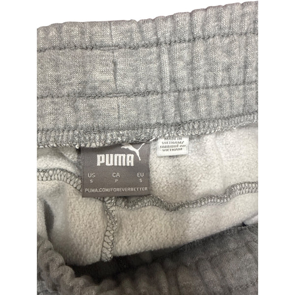 Puma Mens Gray Cotton Sweatpants Small Joggers Drawstring Waistband & Pockets