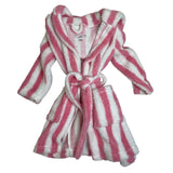 Laura Ashley Girls Pink & White Striped Hooded Robe Size 3T