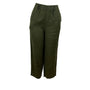 Quince Women Olive Pants High-Rise Elastic Waist Relaxed Fit Cropped Sz M - New