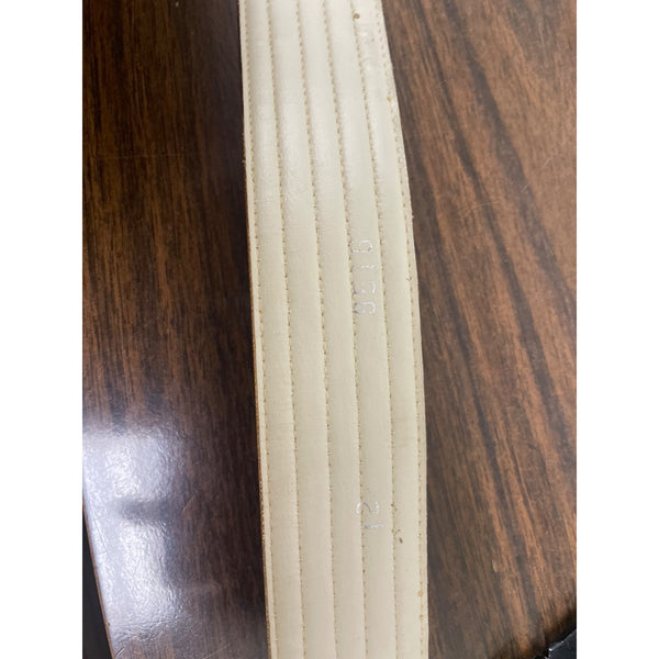 Gold Metallic Elastic Belt With Buckle Closure Sz 21