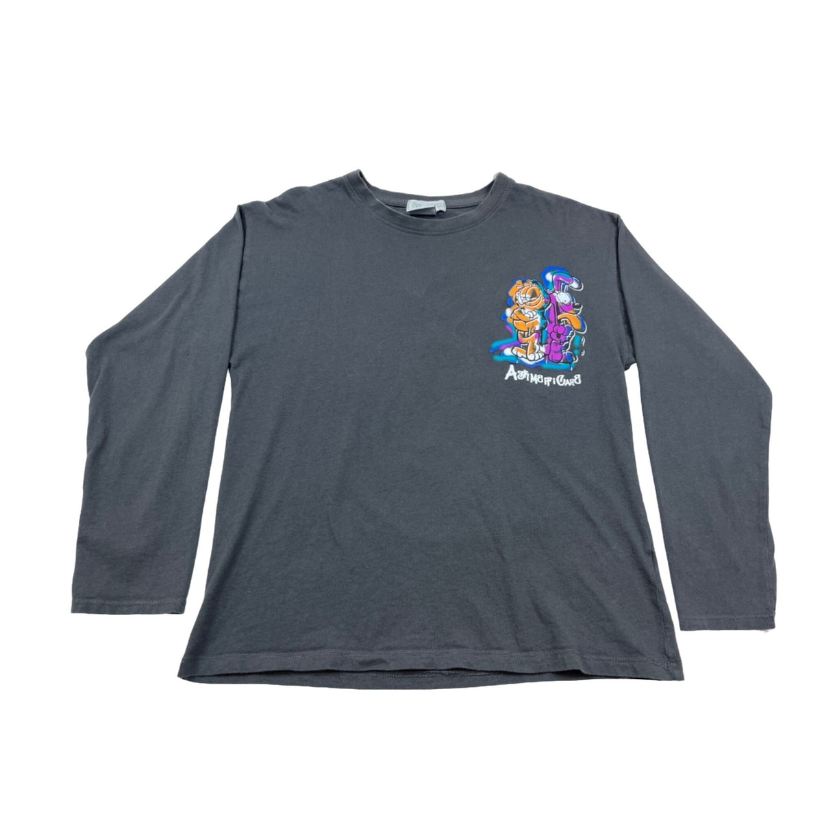 Garfield Youth Girls Zara Gray Long Sleeve Shirt Sz 13-14