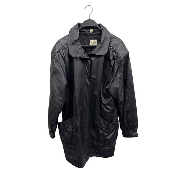 Liz Baker Essentials Black Leather Jacket Womens Medium