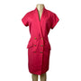 Vintage Bill Blass Elizabeth Arden Pink Wool Double Breasted Women's Dress Sz 6