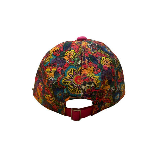 Laurl Binch Women's Multicolor Floral Art Cap Hat Adjustable Strap