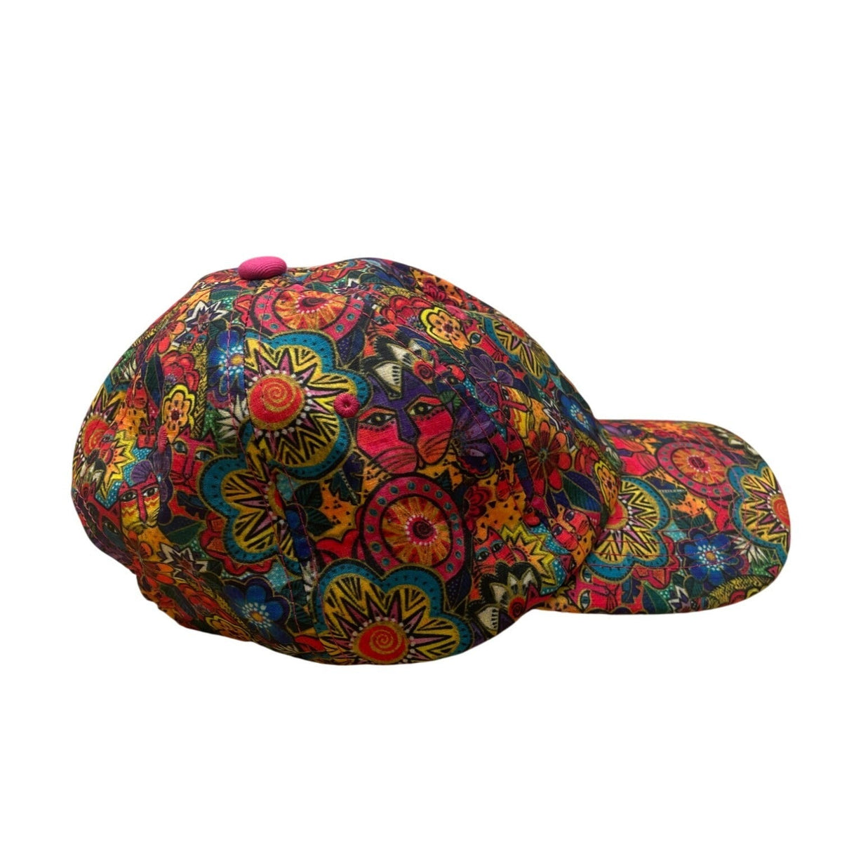 Laurl Binch Women's Multicolor Floral Art Cap Hat Adjustable Strap