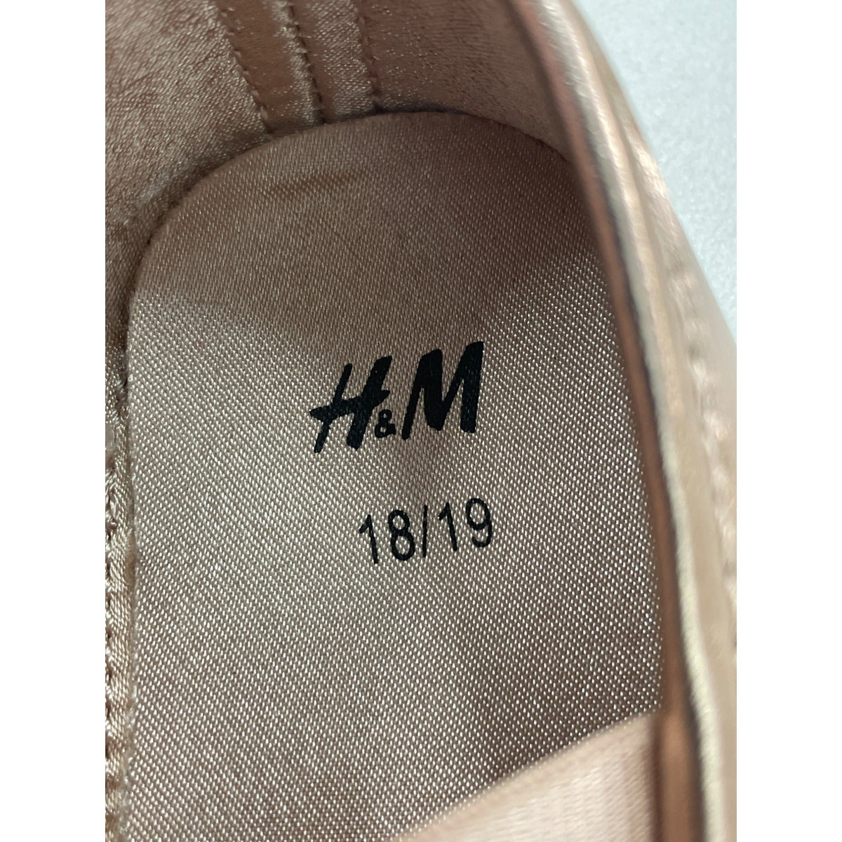 H&M Toddler Ballet Flats Metallic Pink Bow Accent Size 18/19 NWOT