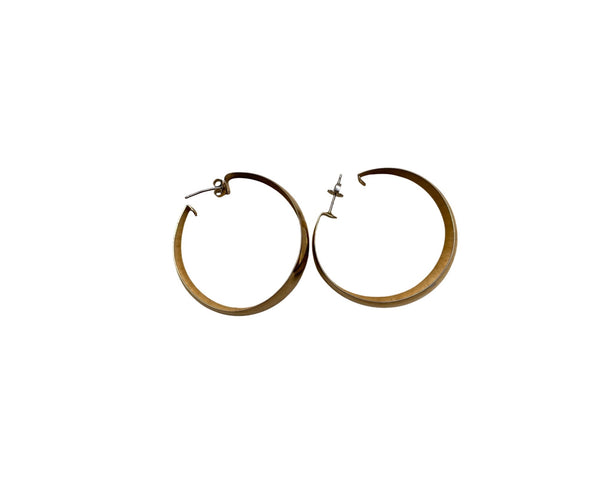 Gold-Tone Wide Hoop Earrings For Women