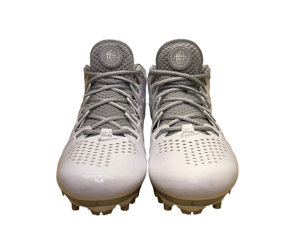 Nike Men’s White/Gray Huarache Lacrosse Performance Football Cleats Size 10.5