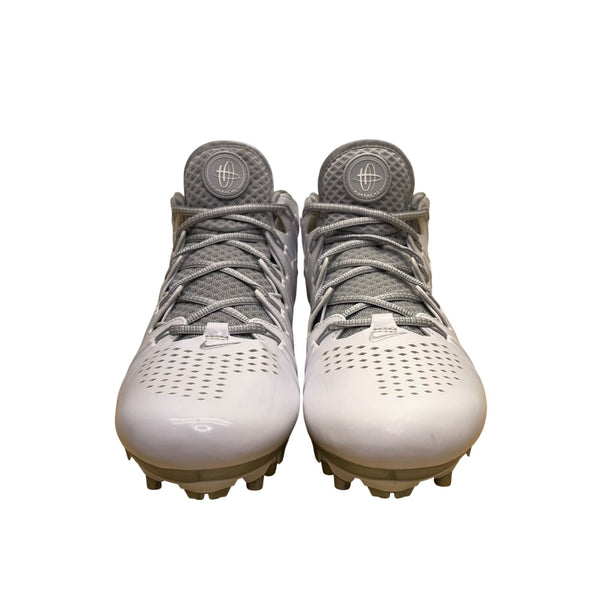 Nike Men’s White/Gray Huarache Lacrosse Performance Football Cleats Size 10.5