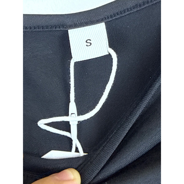 Made With Women’s Black & Beige Floral A-Line Dress Sheer Overlay Lace Hem Size S