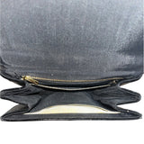 International Black Snake Print Gold Tone Handle Faux Leather Envelope Clutch