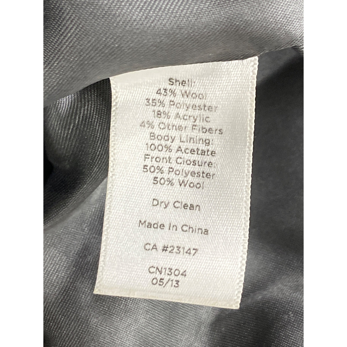 Talbots Womens Grey Textured Tweed Moto Jacket With Zipper & Pockets Sz 8
