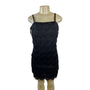 Milly Women's Black Fringe Sleeveless Mini Dress Sz 6 - New