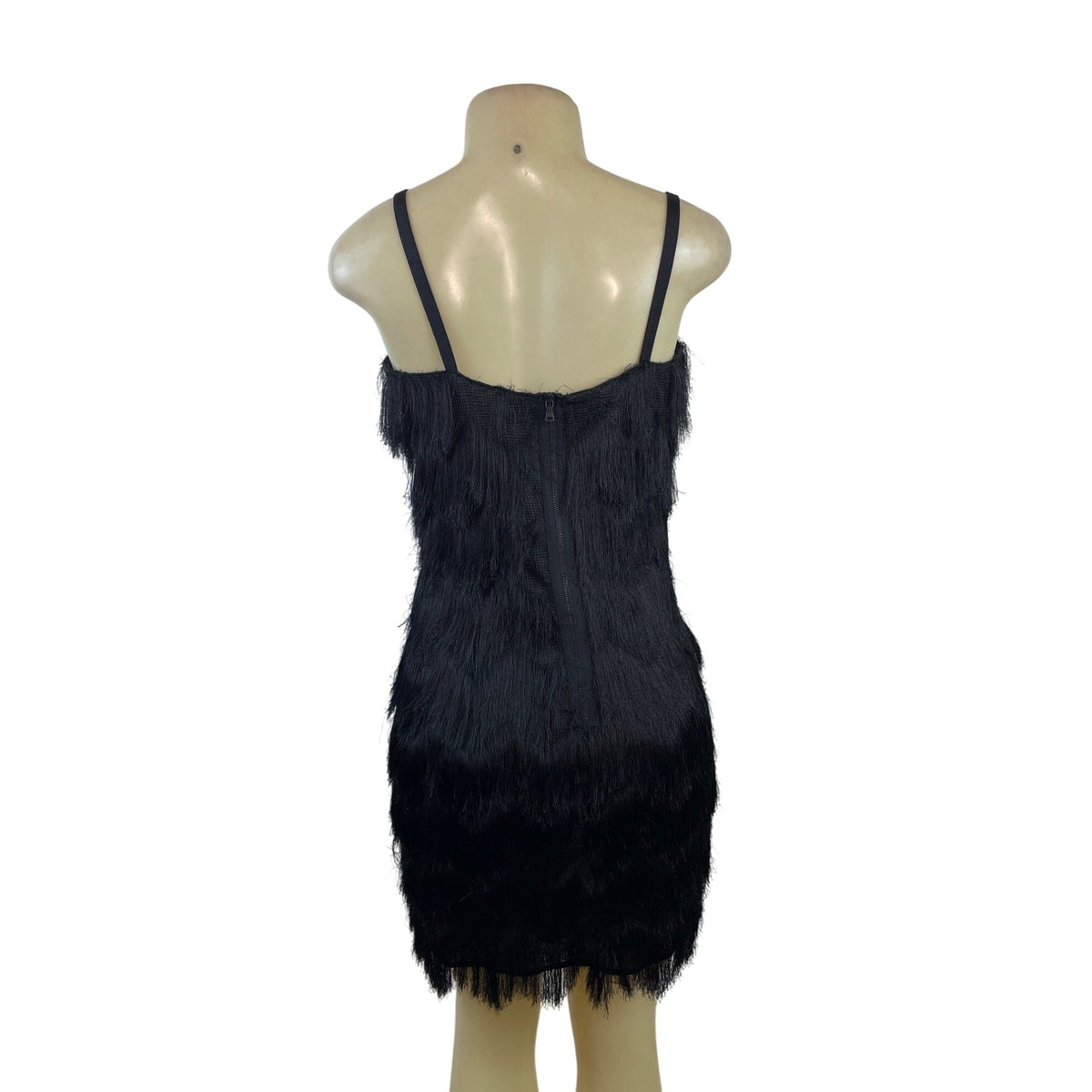 Milly Women's Black Fringe Sleeveless Mini Dress Sz 6 - New