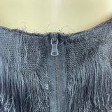 Milly Women's Black Fringe Sleeveless Mini Dress Sz 6 - New