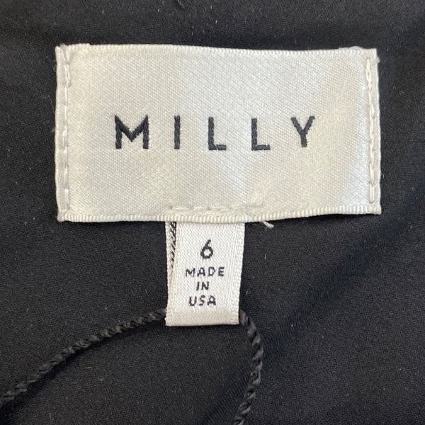 Milly Women's Black Fringe Sleeveless Mini Dress Sz 6 - New