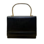 Vintage Igor Women’s Black Leather Gold Handle Structured Elegant Purse