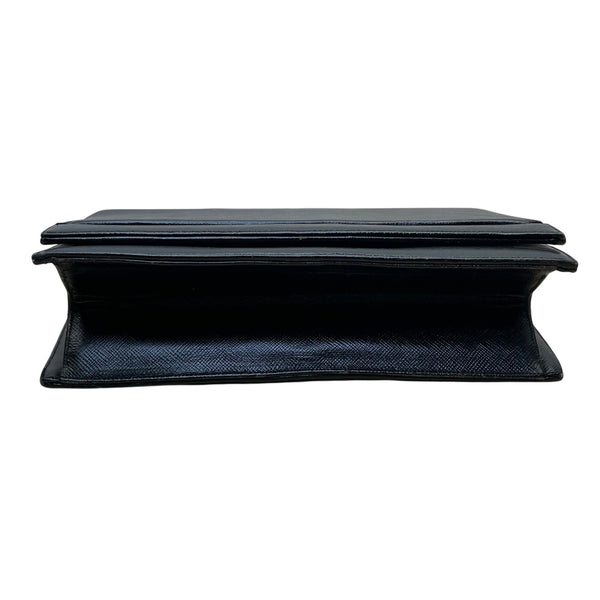 Vintage Igor Women’s Black Leather Gold Handle Structured Elegant Purse