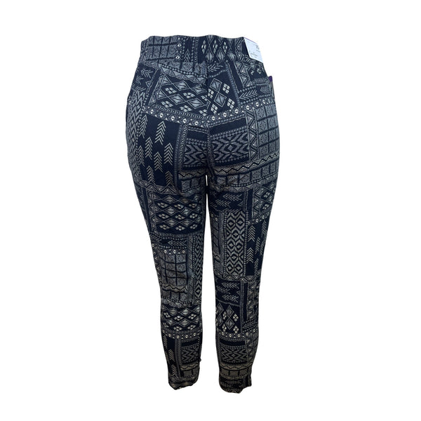 Jessica Simpson Women’s Black Soft Pants Pattern Elastic Waist Size XS - New
