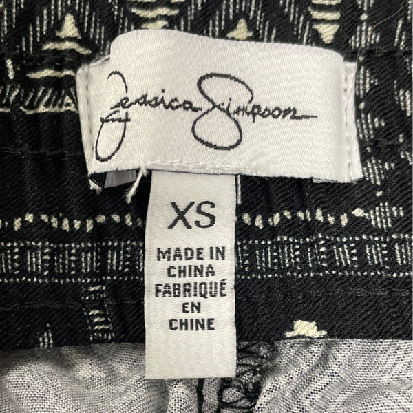 Jessica Simpson Women’s Black Soft Pants Pattern Elastic Waist Size XS - New