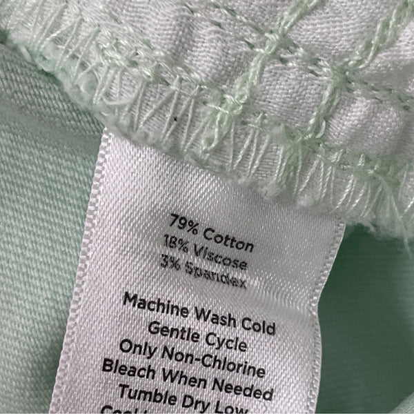 Talbots Womens Mint Green Capri Jeans Mid-Rise Slim Fit Size 6 - New